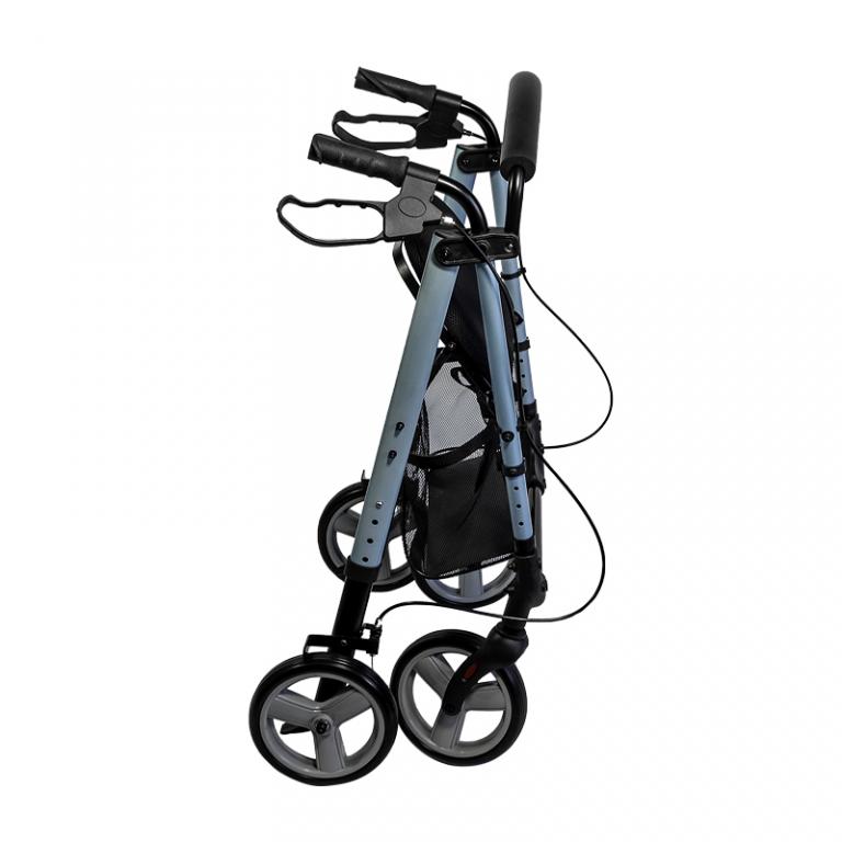 Rollator 4 roues Boston bleu pli - Hapi mdical