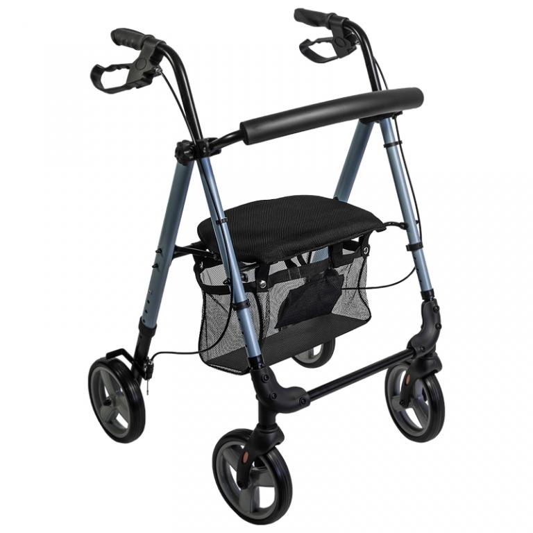 Rollator 4 roues Boston bleu - Hapi mdical