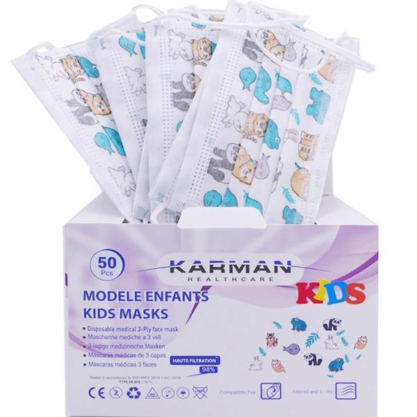 masques chirurgicaux enfant x 50 karman