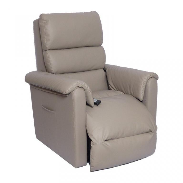 fauteuil releveur cosy up 1 moteur dos au mur pvc taupe hapi medical cherbourg